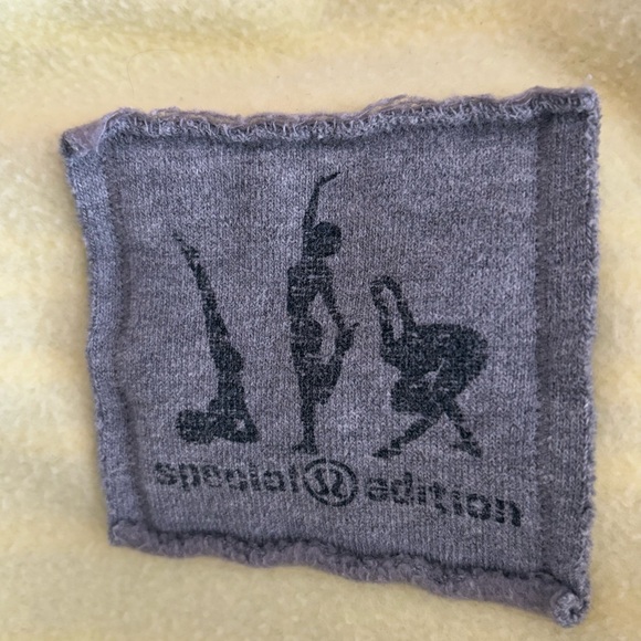 Lululemon Scuba Hoodie Colorblock Yellow Stripe Grey Size 6 - Picture 6 of 6